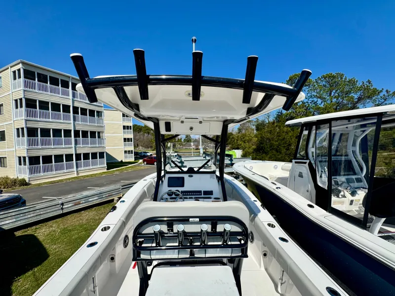 Slide: The Image of 2021 Sea Fox 228 Commander boat in a marina. - 16