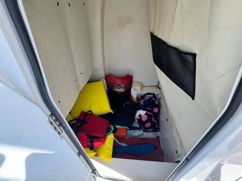 Slide: The Image of Interior of 2021 Sea Fox 228 Commander with storage and gear. - 17