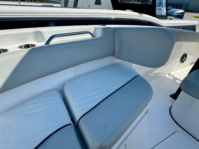 Slide: The Image of Interior of 2021 Sea Fox 228 Commander with gray seating. - 7