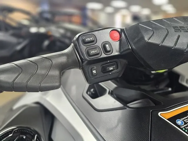 Slide: The Image of Close-up of the 2026 Sea-Doo GTX jet ski controls. - 15