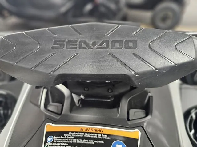 Slide: The Image of Close-up of Sea-Doo GTX 2026 handlebar with logo. - 16