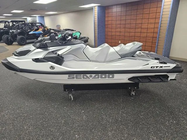 Slide: The Image of 2026 Sea-Doo GTX jet ski displayed in showroom. - 5
