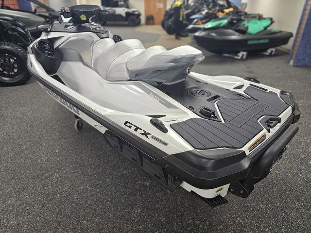 Slide: The Image of 2026 Sea-Doo GTX jet ski displayed in showroom. - 6