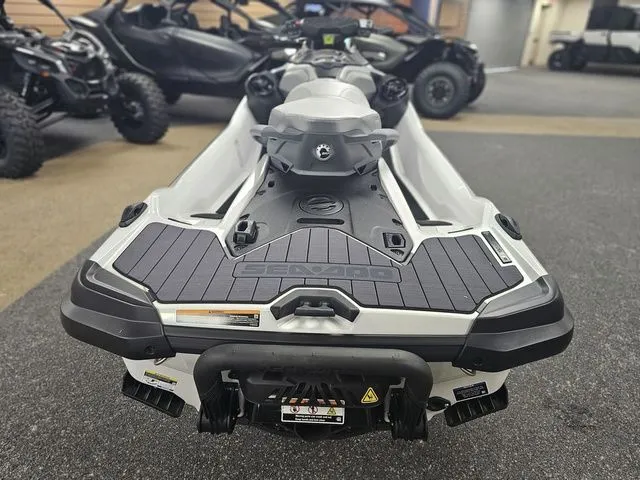 Slide: The Image of Rear view of a 2026 Sea-Doo GTX jet ski in a showroom. - 7