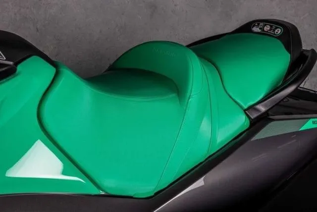 Slide: The Image of Green seat of Sea-Doo GTI SE 130 jet ski, 2026 model. - 10