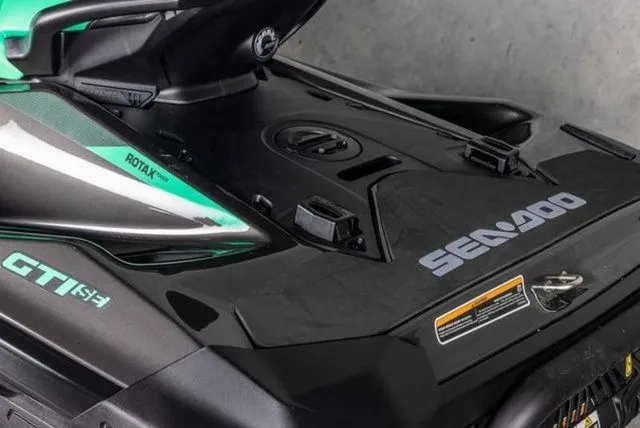 Slide: The Image of Close-up of Sea-Doo GTI SE 130 jet ski, 2026 model. - 12