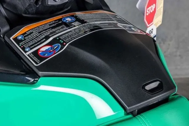 Slide: The Image of Close-up of Sea-Doo GTI SE 130 jet ski, 2026 model, featuring control panel. - 9