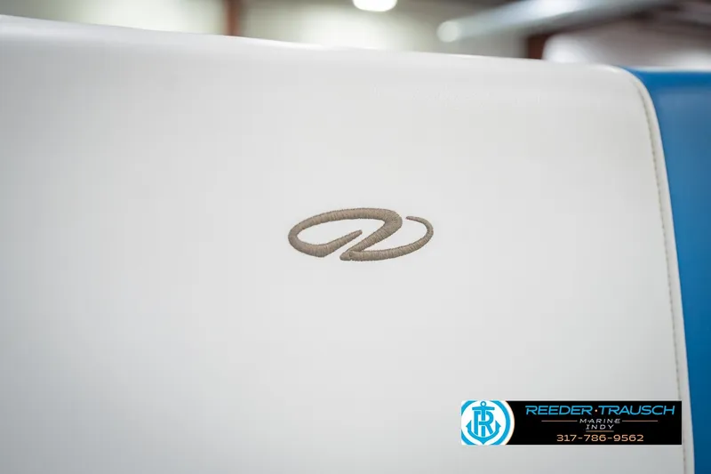 Slide: The Image of White seat with embroidered logo on a 2015 Regal 2000 ESX Bowrider boat. - 39