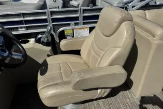 Slide: The Image of Beige captain's chair on 2022 Godfrey Sweetwater 2286 C pontoon boat. - 9