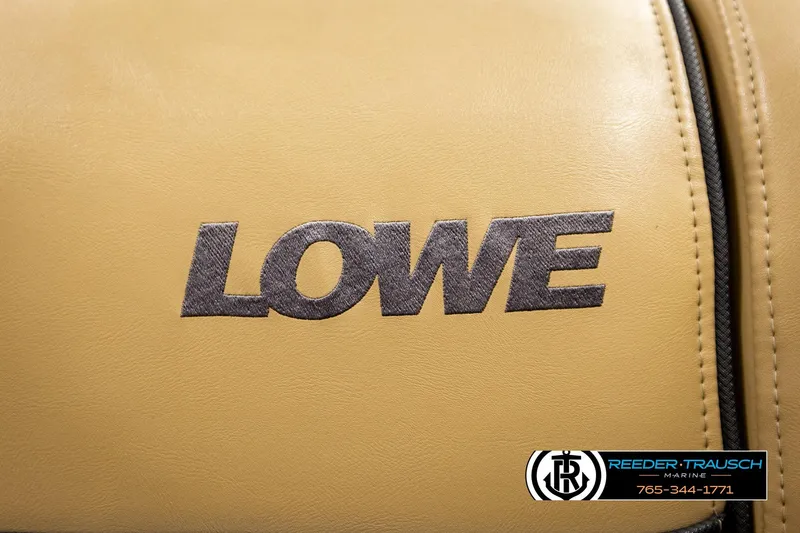 Slide: The Image of Lowe SF 212 Sport Fish 2019 boat seat with logo, Reeder-Trausch Marine branding. - 36