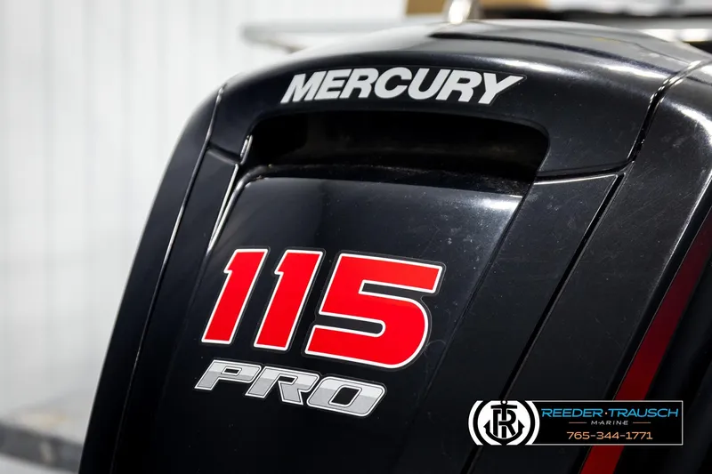 Slide: The Image of Mercury 115 Pro outboard motor on 2019 Lowe SF 212 Sport Fish boat. - 43