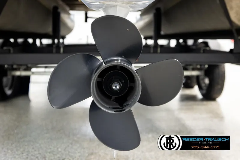 Slide: The Image of Propeller of 2019 Lowe SF 212 Sport Fish boat on trailer, Reeder-Trausch Marine. - 44