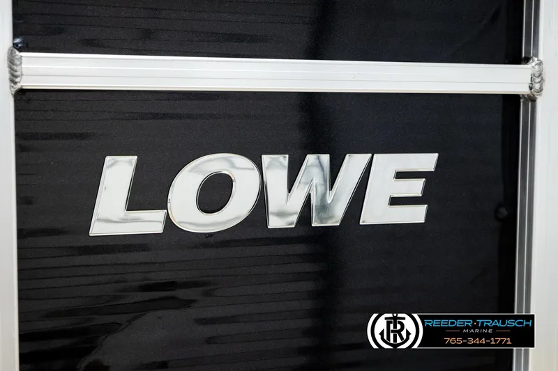 Slide: The Image of 2019 Lowe SF 212 Sport Fish boat logo on black background. - 45
