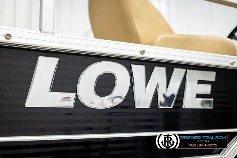 Slide: The Image of 2019 Lowe SF 212 Sport Fish boat with chrome logo detail. - 48
