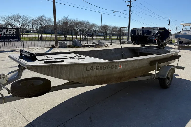 Slide: The Image of 2018 Gator Tail Gator Series 1754 boat on trailer, parked outdoors. - 3