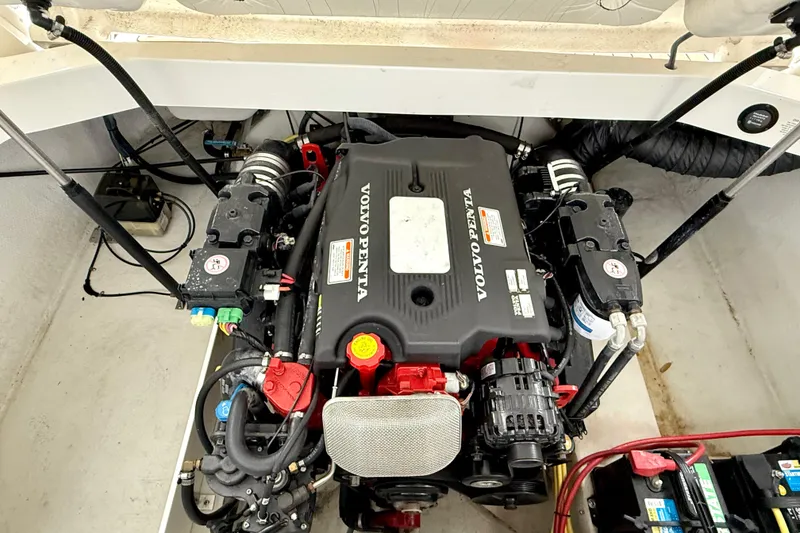 Slide: The Image of Engine compartment of a 2005 Cobalt 262 boat with Volvo Penta engine. - 31