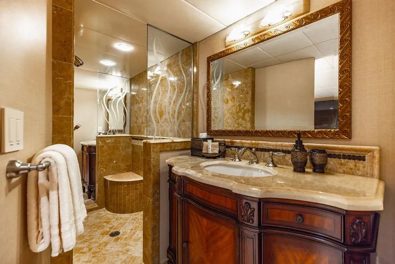 Slide: The Image of Luxurious bathroom on a Custom Crystal Yacht, built in 2009. - 20
