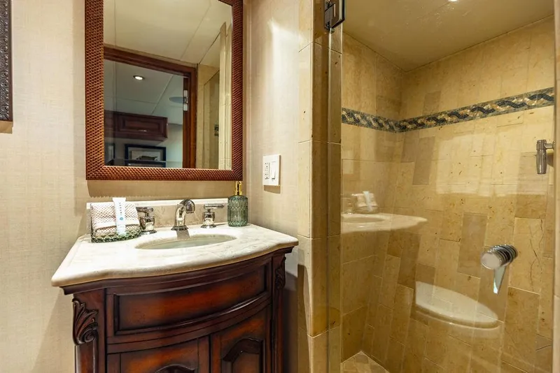 Slide: The Image of Luxurious cockpit of a 2009 Custom Crystal Yacht. - 24