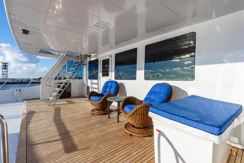 Slide: The Image of Luxury yacht deck with hot tub, Custom Crystal Yachts 2009. - 31