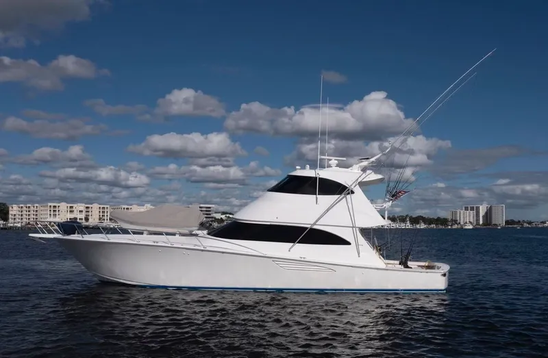 The Image of Viking ENC FB 2014 yacht on calm water under blue sky. - 0