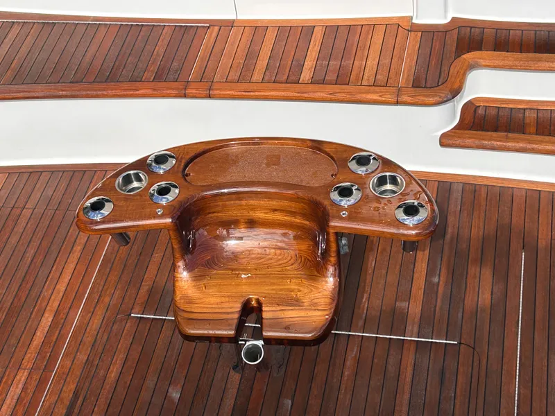 Slide: The Image of Wooden deck of a 2014 Viking ENC FB with fishing station. - 10