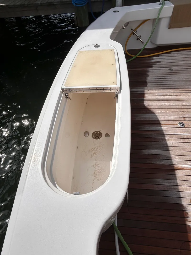 Slide: The Image of Open compartment on a 2014 Viking ENC FB boat. - 16