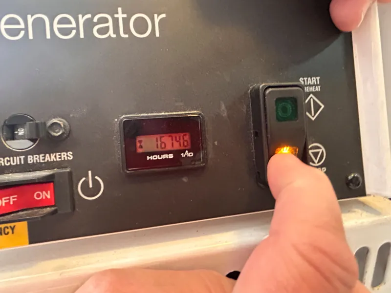 Slide: The Image of Viking ENC FB generator control panel with hour meter and switch. - 17