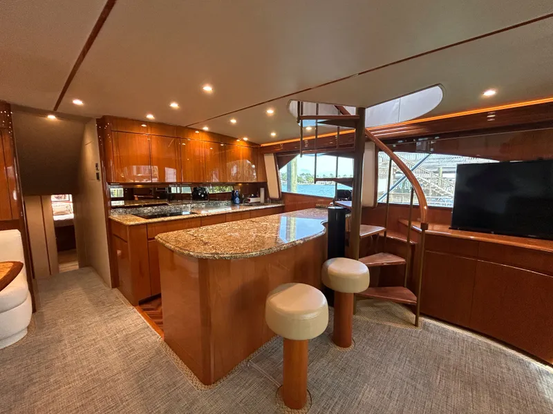Slide: The Image of Luxurious interior of a 2014 Viking ENC FB yacht kitchen. - 40