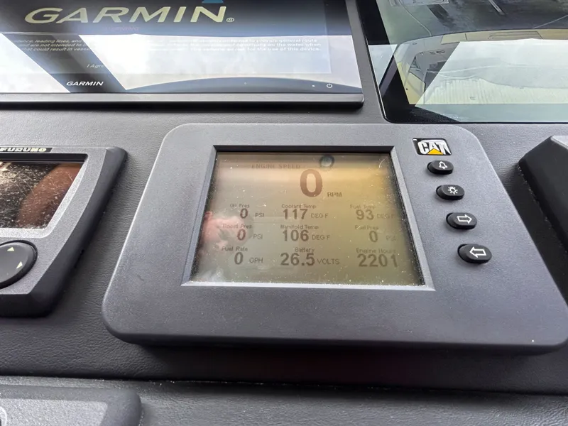Slide: The Image of Viking ENC FB 2014 boat control with Garmin display. - 46