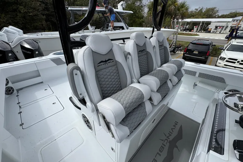 Slide: The Image of 2026 Invincible 36 Catamaran with luxurious seating and modern design features. - 30