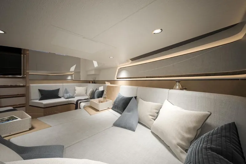 Slide: The Image of Luxurious interior of 2027 CNM Continental Tender yacht with elegant seating and cushions. - 5