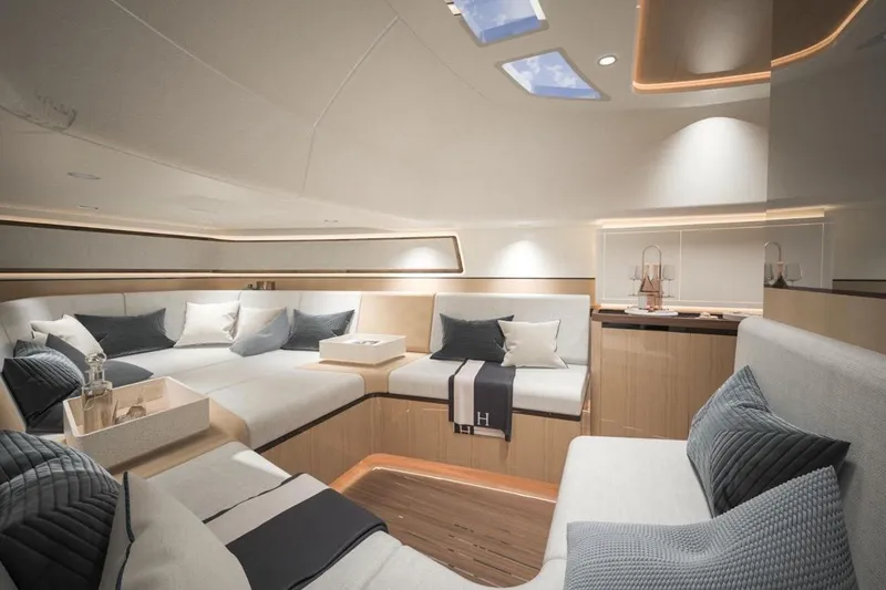 Slide: The Image of Luxurious interior of 2027 CNM Continental Tender yacht with elegant seating and modern design. - 6