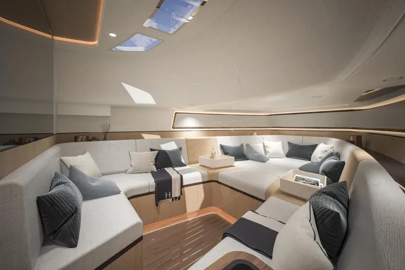 Slide: The Image of Luxurious interior of 2027 CNM Continental Tender yacht with elegant seating and modern design. - 7