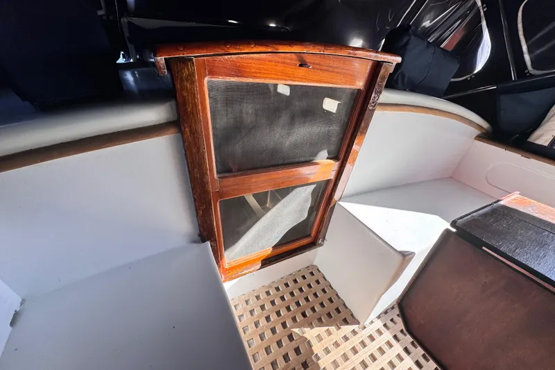 Slide: The Image of companionway leading to the salon / galley area - 30