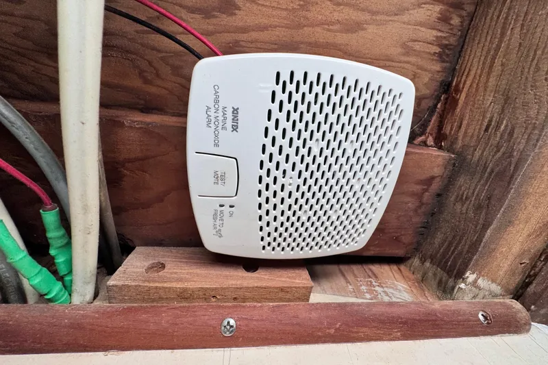 Slide: The Image of Carbon monoxide alarm installed on 1980 Dickerson Center Cockpit Ketch boat. - 80