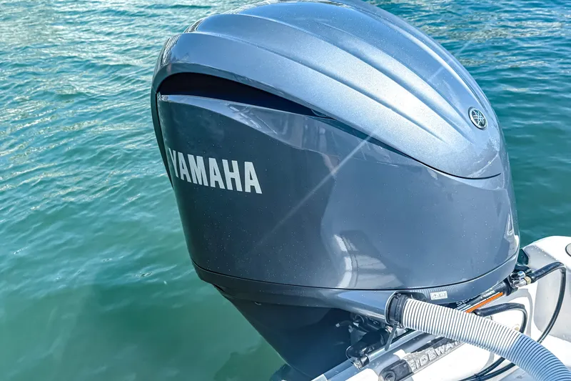 Slide: The Image of Yamaha outboard motor on 2026 Tidewater 232 LXF boat in water. - 20