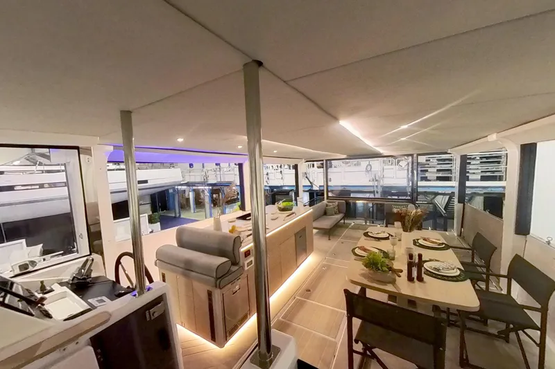 Slide: The Image of Luxurious interior of 2026 Jeanneau Sea Loft 480 yacht with elegant dining area. - 11