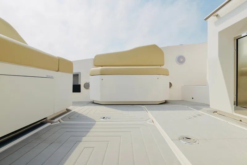 Slide: The Image of Luxurious deck seating on 2023 Rio Yachts Daytona 34, featuring modern design and comfort. - 14