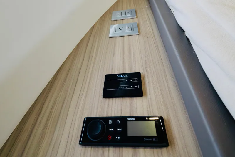 Slide: The Image of Control panel and outlets on Rio Yachts Daytona 34, 2023 model interior. - 35