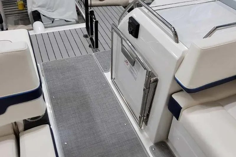 Slide: The Image of 2023 Formula 380 Super Sport Crossover OB interior with sleek seating and modern design. - 17