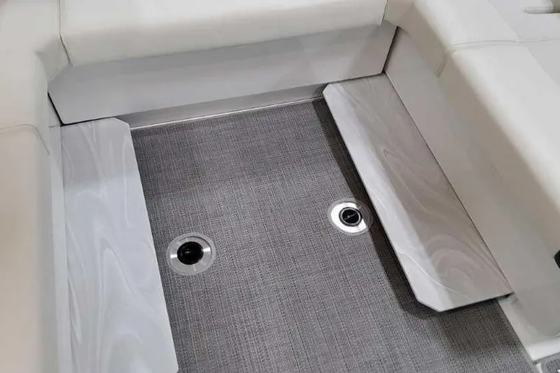 Slide: The Image of 2023 Formula 380 Super Sport Crossover OB interior with sleek seating and modern flooring. - 27