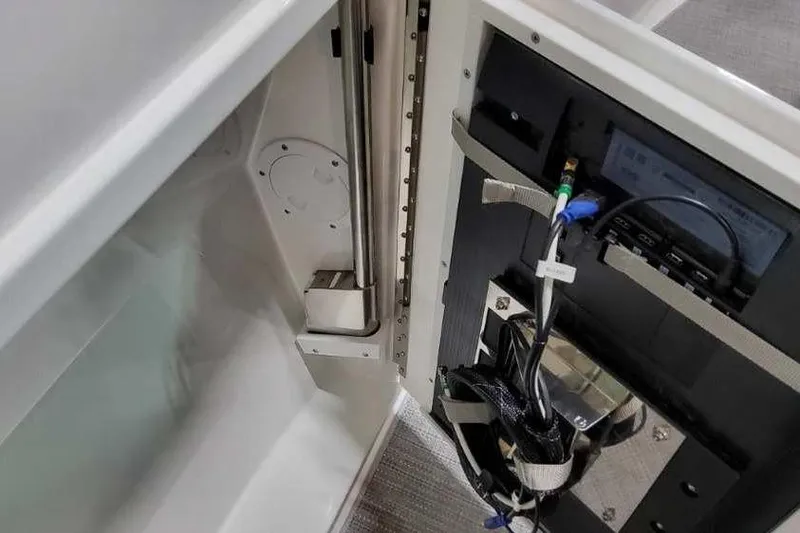 Slide: The Image of 2023 Formula 380 Super Sport Crossover OB interior wiring and panel details. - 37