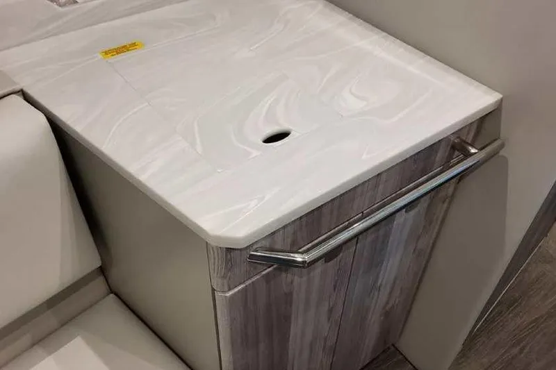 Slide: The Image of 2023 Formula 380 Super Sport Crossover OB interior with sleek countertop and modern design. - 65