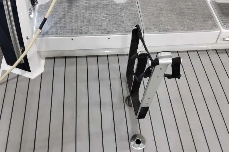 Slide: The Image of 2023 Formula 380 Super Sport Crossover OB deck with ladder and non-slip flooring. - 9