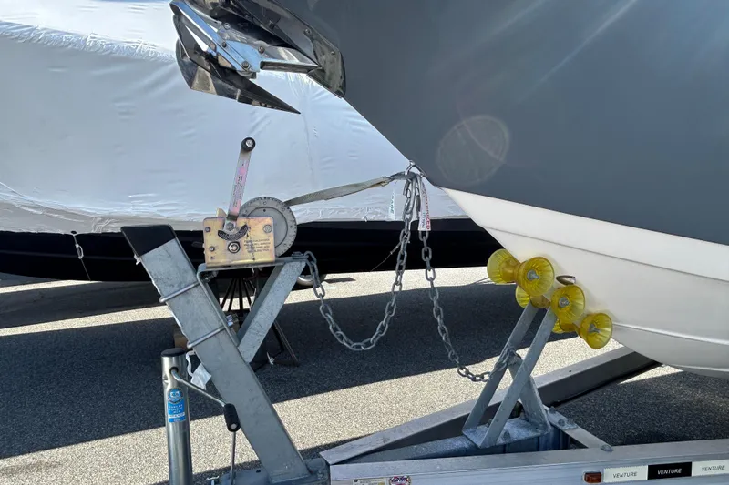 Slide: The Image of 2020 Tidewater 232 LXF boat on trailer with winch and rollers. - 28