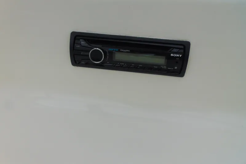 Slide: The Image of Sony marine stereo installed on a 2004 Bayliner 1750 Capri boat. - 9