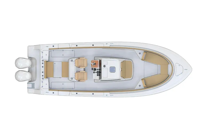 Slide: The Image of Manufacturer Provided Image: 2021 Sportsman Open 302 Center Console boat, top view. - 4