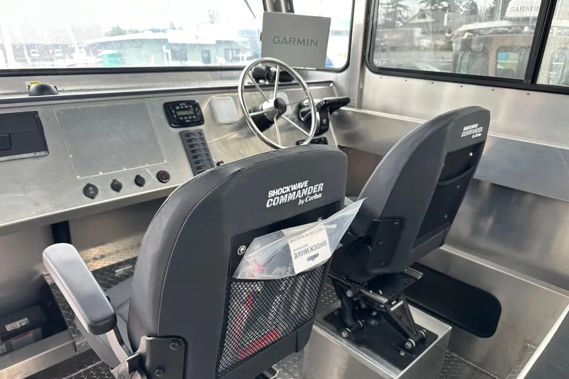 Slide: The Image of Interior of 2026 Bayview Boats 30 Landing Craft with Shockwave Commander seats. - 9