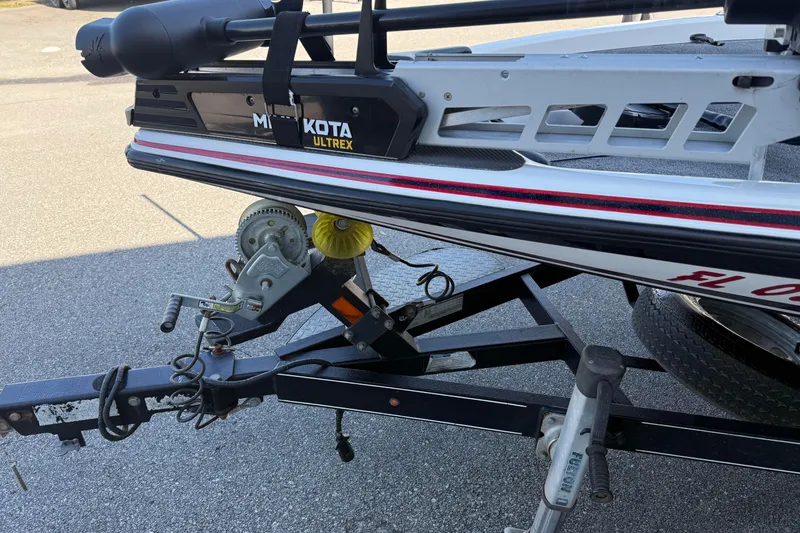 Slide: The Image of 2017 Phoenix 721 ProXP boat with Minn Kota Ultrex motor on trailer. - 8