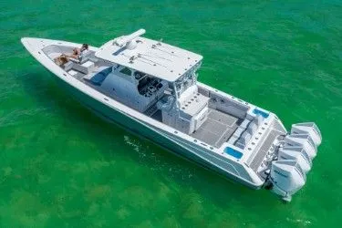 Slide: The Image of 2023 Concept 39' Open boat on green water. - 29